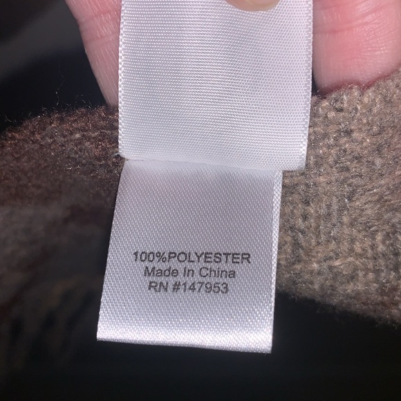 Checked Plaid Knit Scarf Featuring Tassel Hem Brown - Picture 7 of 7